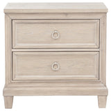 Pembroke 2-drawer Nightstand Bedside Table Washed Oak