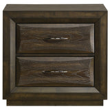 Atlas 2-drawer Bedroom Nightstand Bedside Table Dark Oak