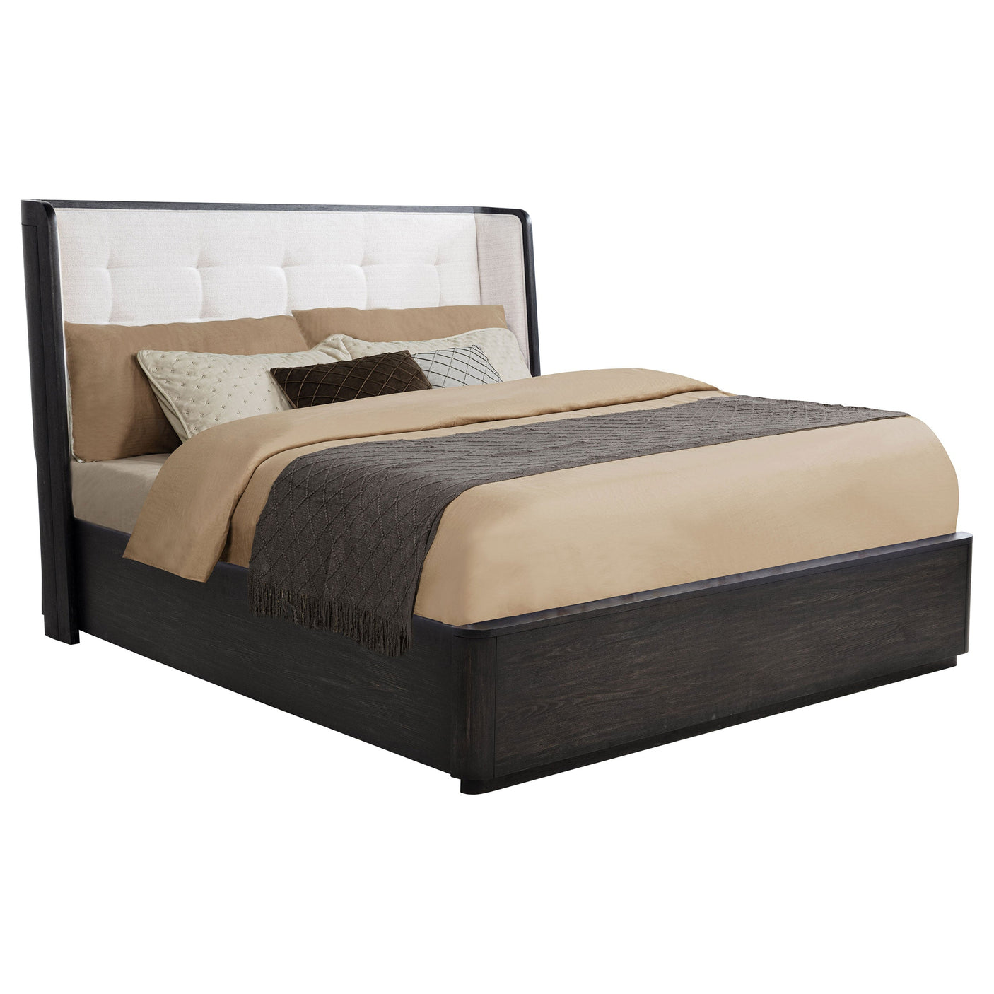 Leandro 55-inch Wingback Bed Burnished