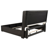 Leandro 55-inch Wingback Bed Burnished