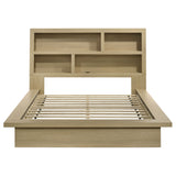 Hendricks Bookcase Headboard Platform Bed Light Oak