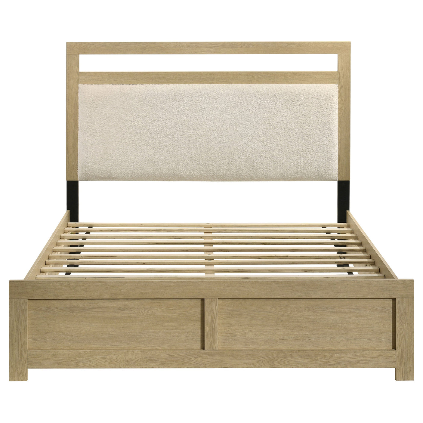 Hendricks Bookcase Headboard Platform Bed Light Oak