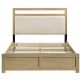 Hendricks Bookcase Headboard Platform Bed Light Oak