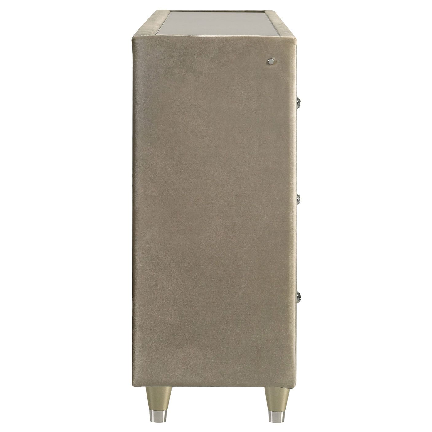 Lorient 8-drawer LED Bedroom Flame Box Dresser Ivory Camel