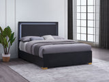 Marceline Wood LED Panel Bed