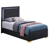 Marceline Wood LED Panel Bed