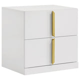 Ines Bedroom Set Grey and White High Gloss