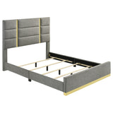 Ines Bedroom Set Grey and White High Gloss