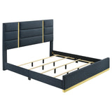 Ines Bedroom Set Grey and White High Gloss