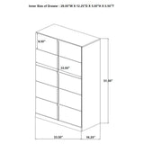 Ines 5-drawer Bedroom Chest of Drawers White High Gloss