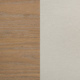 Leanne LED Panel Bed Off White and Light Oak