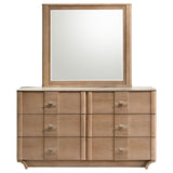 Leanne 6-drawer Sinter Stone Top Dresser Cabinet Light Oak