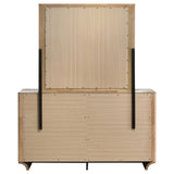 Leanne 6-drawer Sinter Stone Top Dresser Cabinet Light Oak