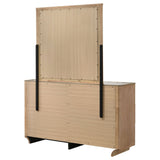 Leanne 6-drawer Sinter Stone Top Dresser Cabinet Light Oak