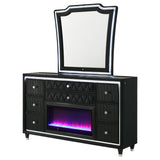 Lorient 8-drawer LED Dresser Black