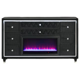 Lorient 8-drawer LED Dresser Black