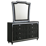 Lorient 8-drawer LED Dresser Black