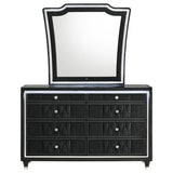Lorient 8-drawer LED Dresser Black