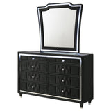 Lorient 8-drawer LED Dresser Black