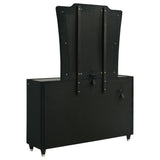 Lorient 8-drawer LED Dresser Black