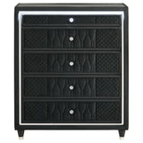 Lorient 5-drawer LED Chest of Drawers Black