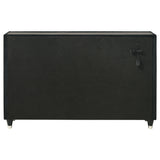 Ravenne 8-drawer Velvet Upholstered LED Dresser Cabinet Black