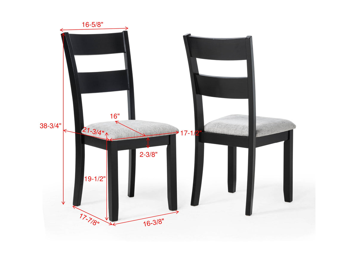 Lester 6-Pk Dining W/Bench L.Grey