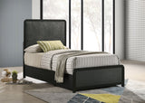 Cavelle 51-inch Upholstered Panel Bed Black