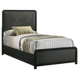 Cavelle 51-inch Upholstered Panel Bed Black