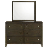 Wilkes 6-drawer Dresser and Mirror Dark Cocoa