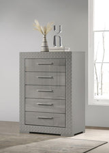 Ives 5-drawer Bedroom Chest of Drawers High Gloss