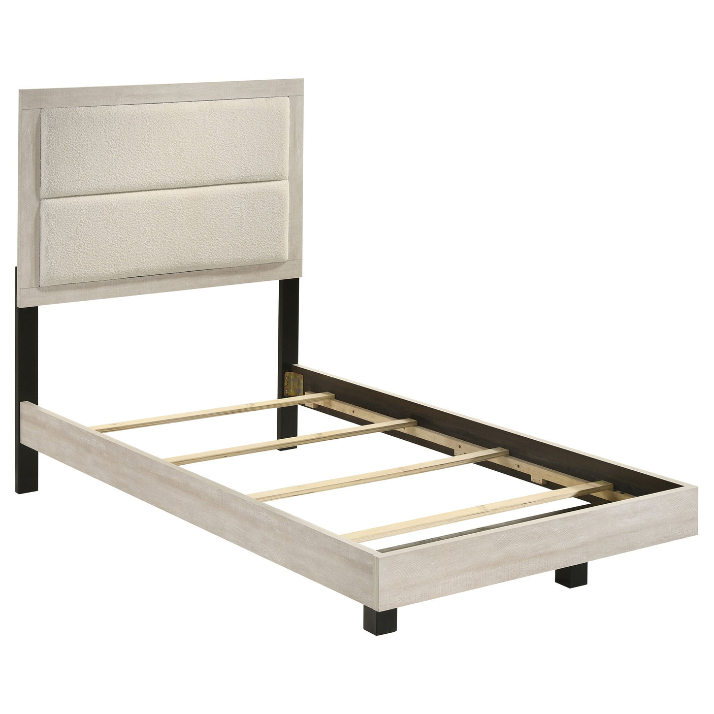 Trenton 54-Inch Wood Panel Bed Rustic Cream