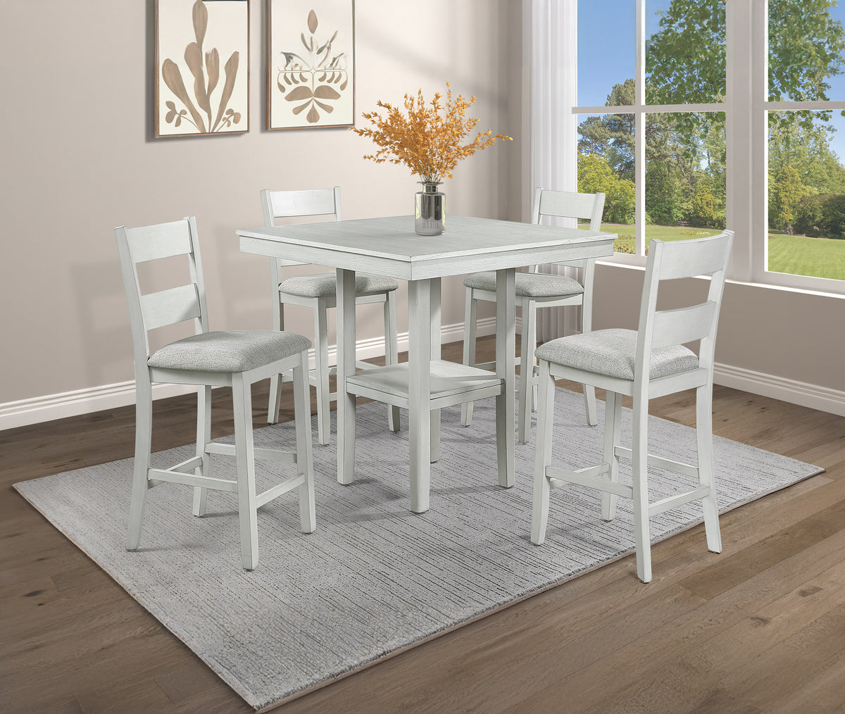 Lester 5-Pk Counter Height Dining Set Counter Height Dining Collection