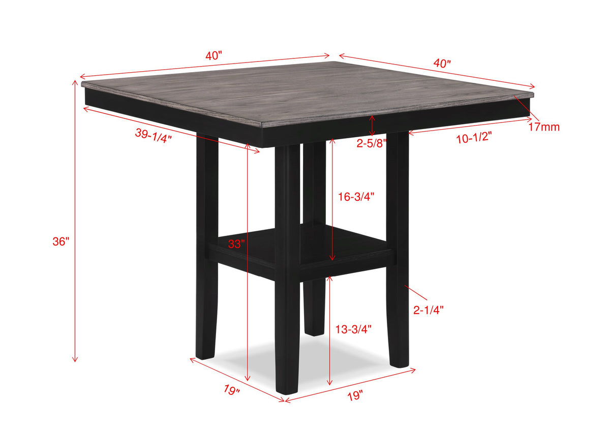 Lester 5-Pk Counter Height Dining Set Counter Height Dining Collection