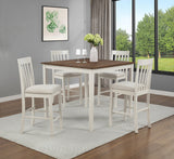 Brody 5Pk Counter Height Set White/Brown