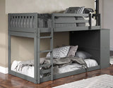 Moby Twin/ Twin Bunk Bed with 4 Drawer Dresser & Shelves
