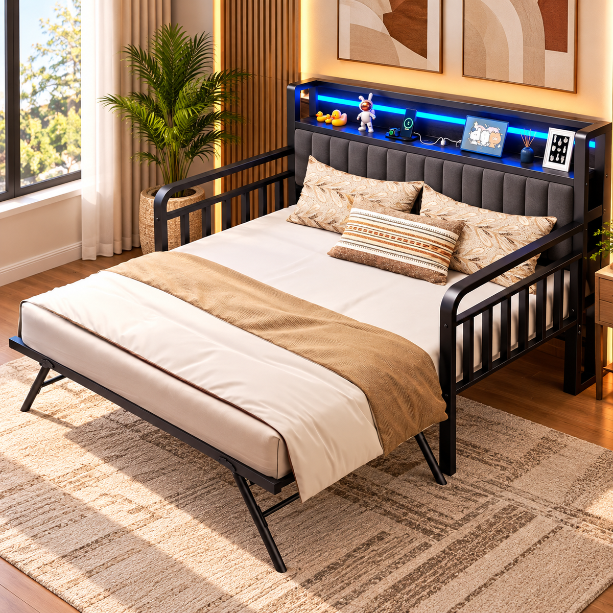 Aspen LED Daybed with Pop-Up Trundle