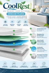 Veyra Cooling Gel Memory Foam Mattress – Medium Plush