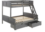 Louver Twin Over Full Bunkbed w/ Storage