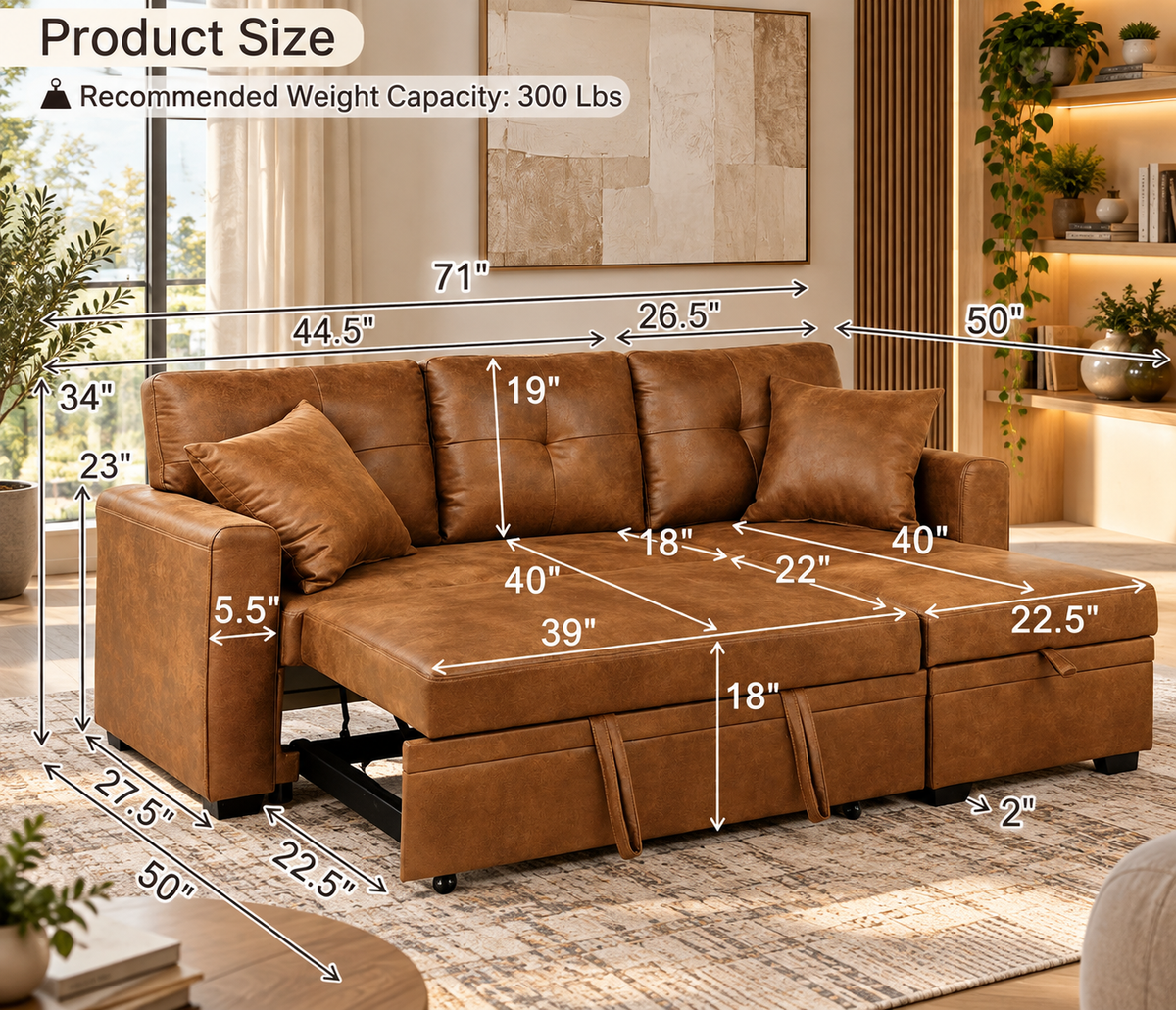 Camden Reversible Sleeper Sectional