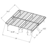 Mabel Foldable Metal Foundations