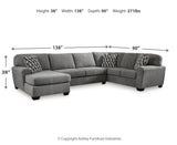 Birkdale Court 3-Piece Sectional with Chaise
