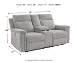 Barnsana DBL Reclining Power Loveseat w/Console