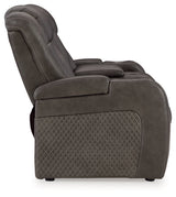 Fyne-Dyme Power Reclining Loveseat/Console/Adjustable Headrest