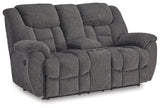 Foreside DBL Reclining Loveseat w/Console