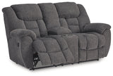Foreside DBL Reclining Loveseat w/Console