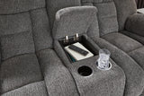 Foreside DBL Reclining Loveseat w/Console