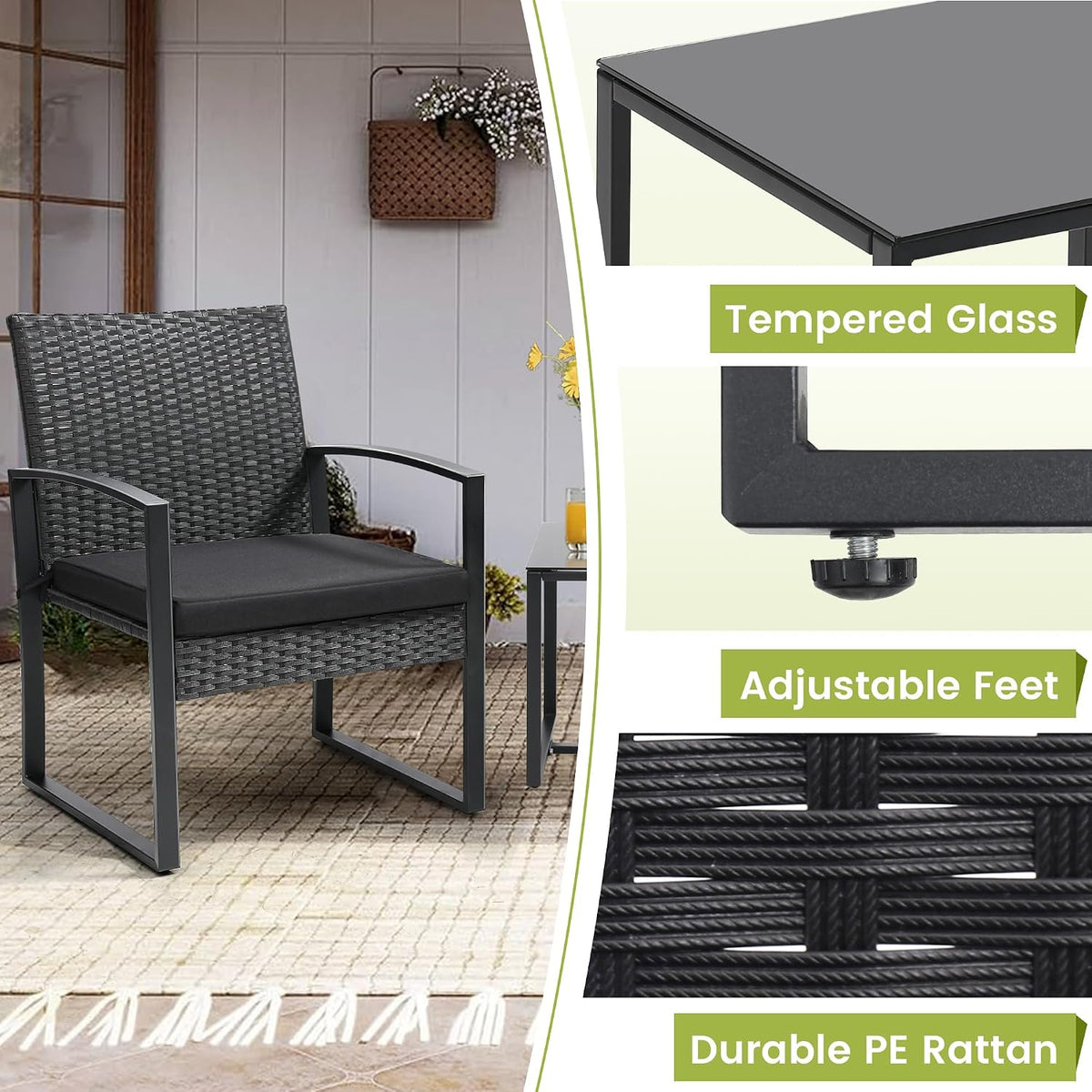 Cindy 3pc Bistro Set