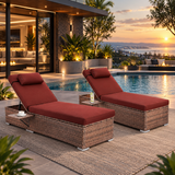 Andy Wicker Chaise Chairs (Set of 2)