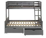 Louver Twin Over Full Bunkbed w/ Storage